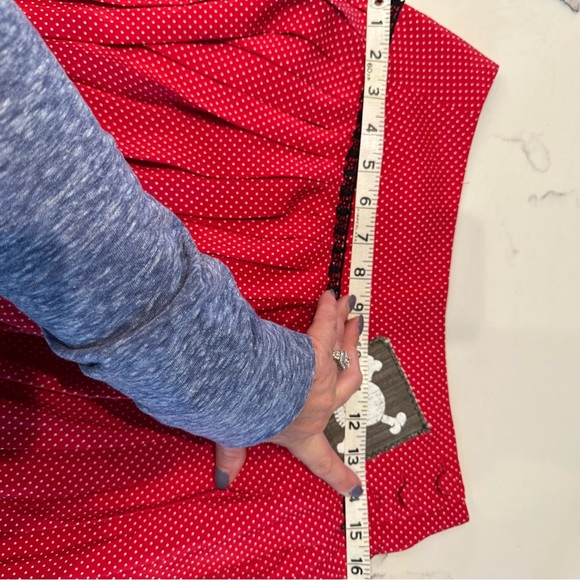 Esprit red white black polka dot Pirate skirt no size tag RARE - Picture 7 of 10